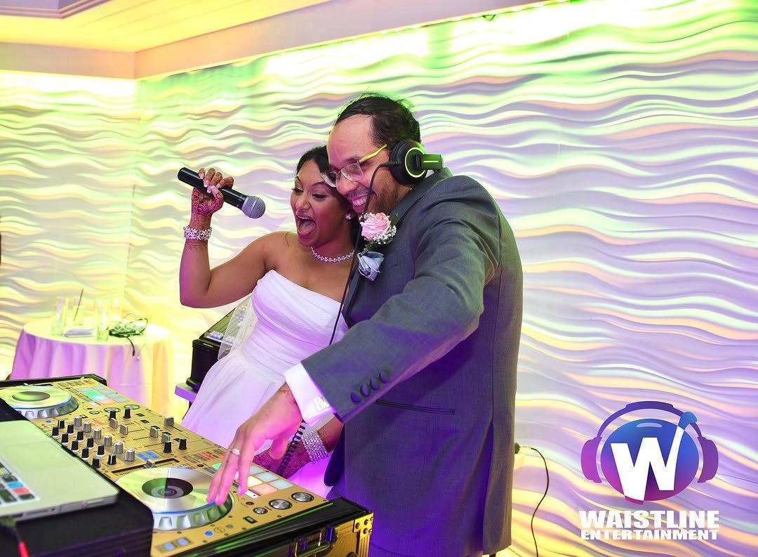 Live moment at the booth mid-celebration